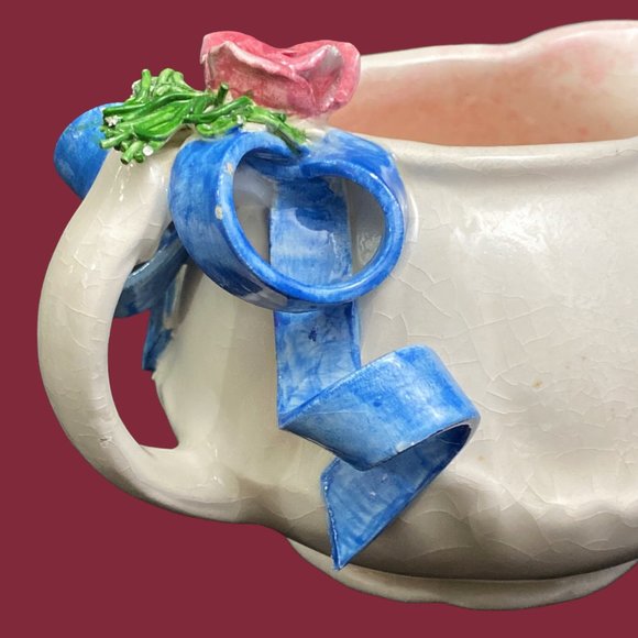 Hand Crafted | Other | Adorable Hand Painted Tea Set Pink Blue Birds ...